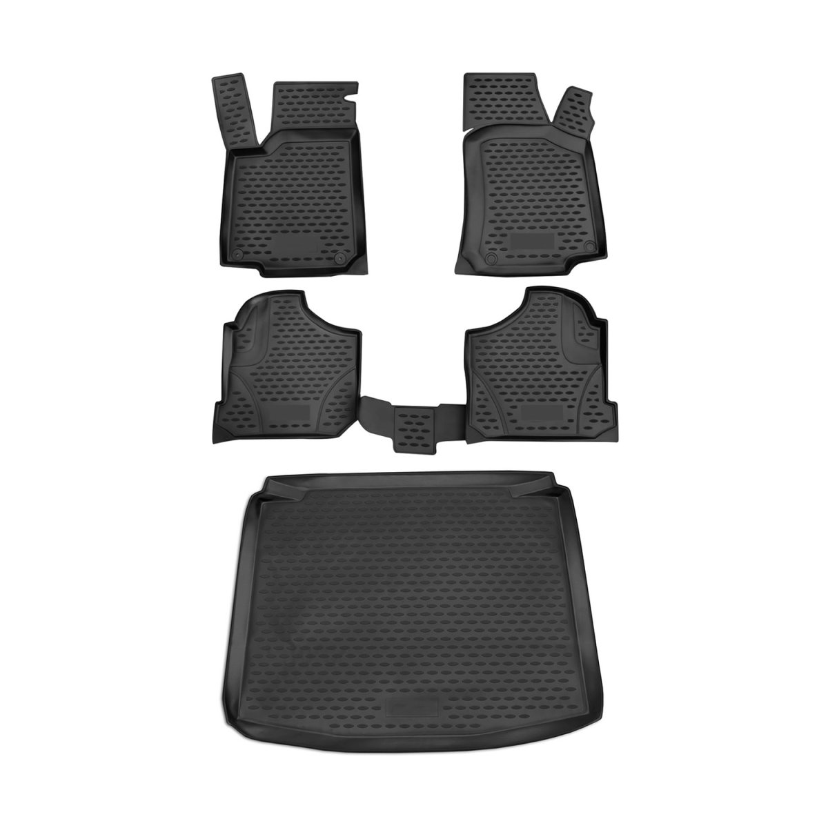 Volkswagen Golf IV 3D Floor-Trunk Mats - Omac - Black - '98-'03